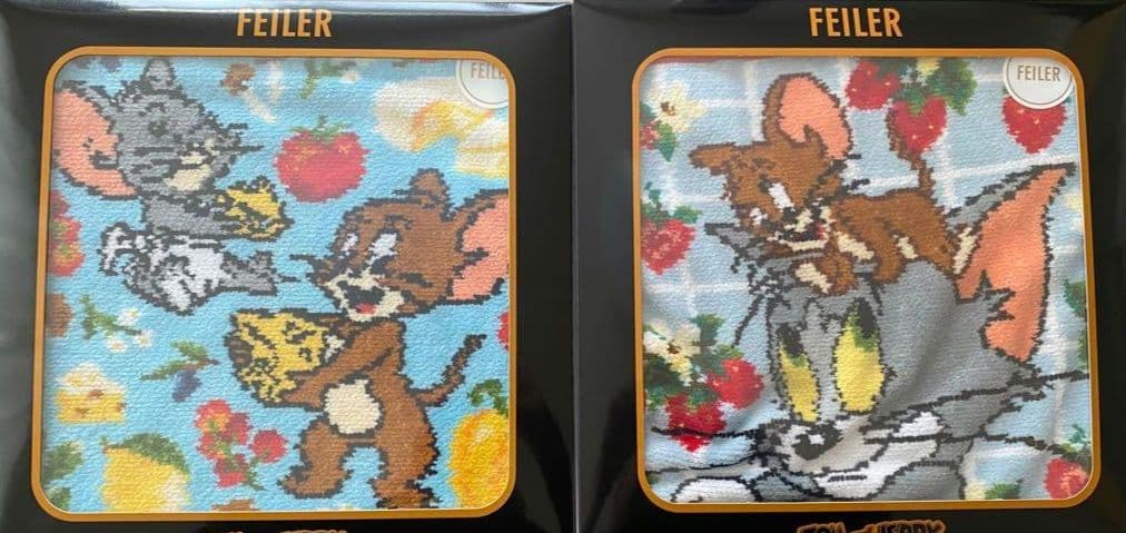 フェイラー トムとジェリー トム＆ジェリー 2枚セット タオルハンカチ