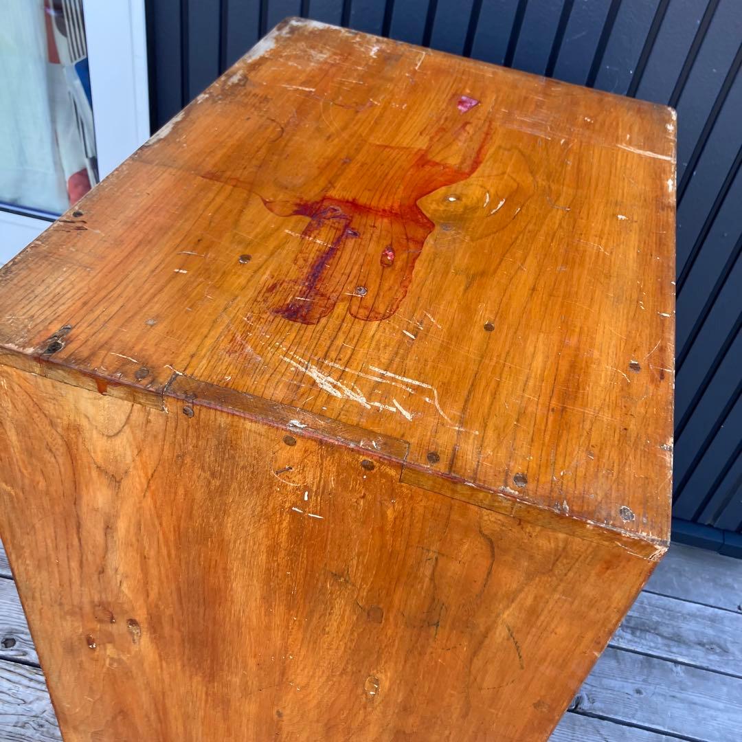 昭和レトロ 古家具 木製収納棚 大工道具棚 サイドボード 整理棚 15杯 古道具