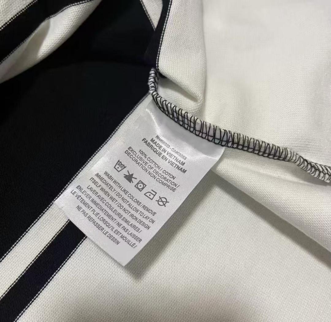 ストライプ長袖ポロシャツ