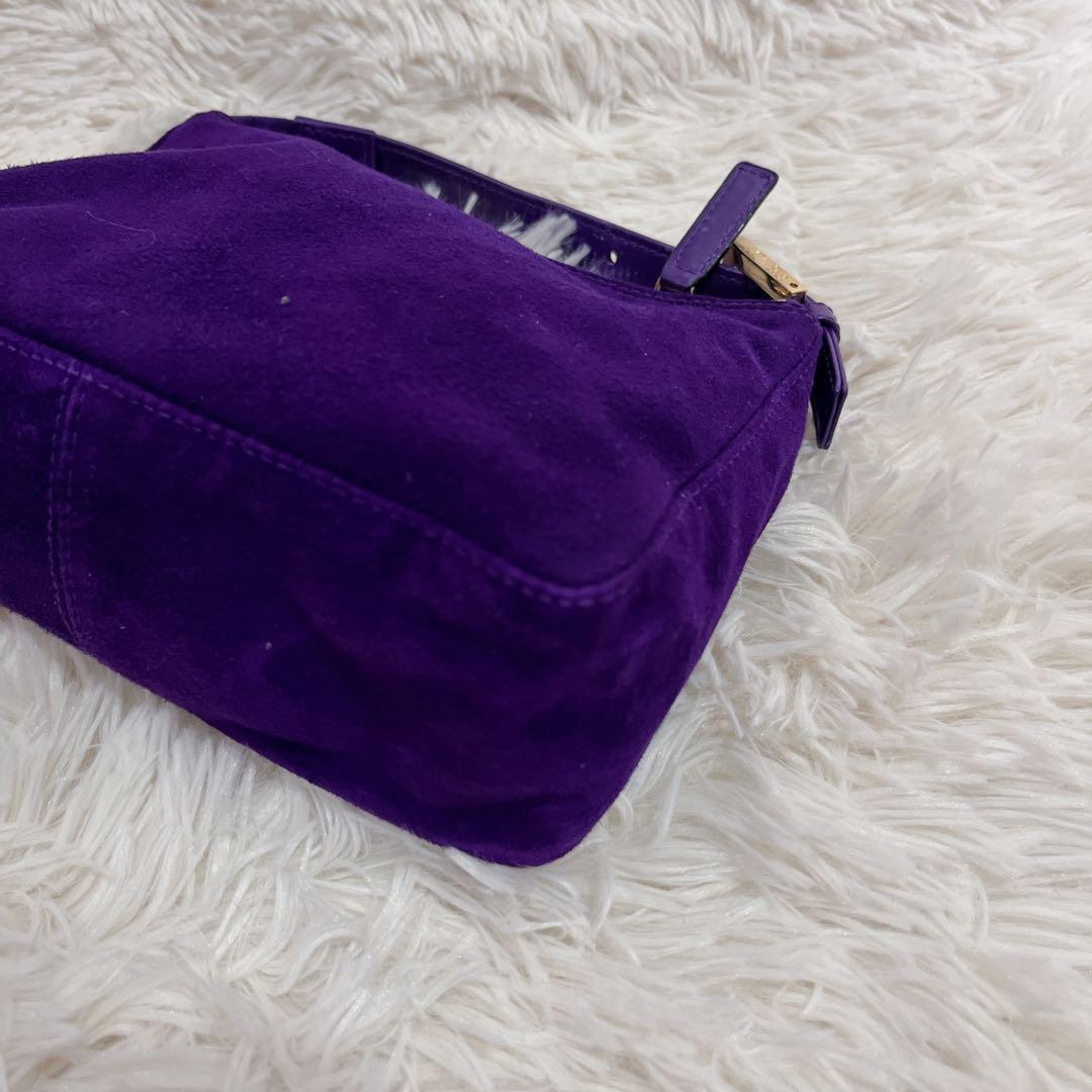 【外部美品】FENDI フェンディ 金具 ワンショルダー スウェード バッグ