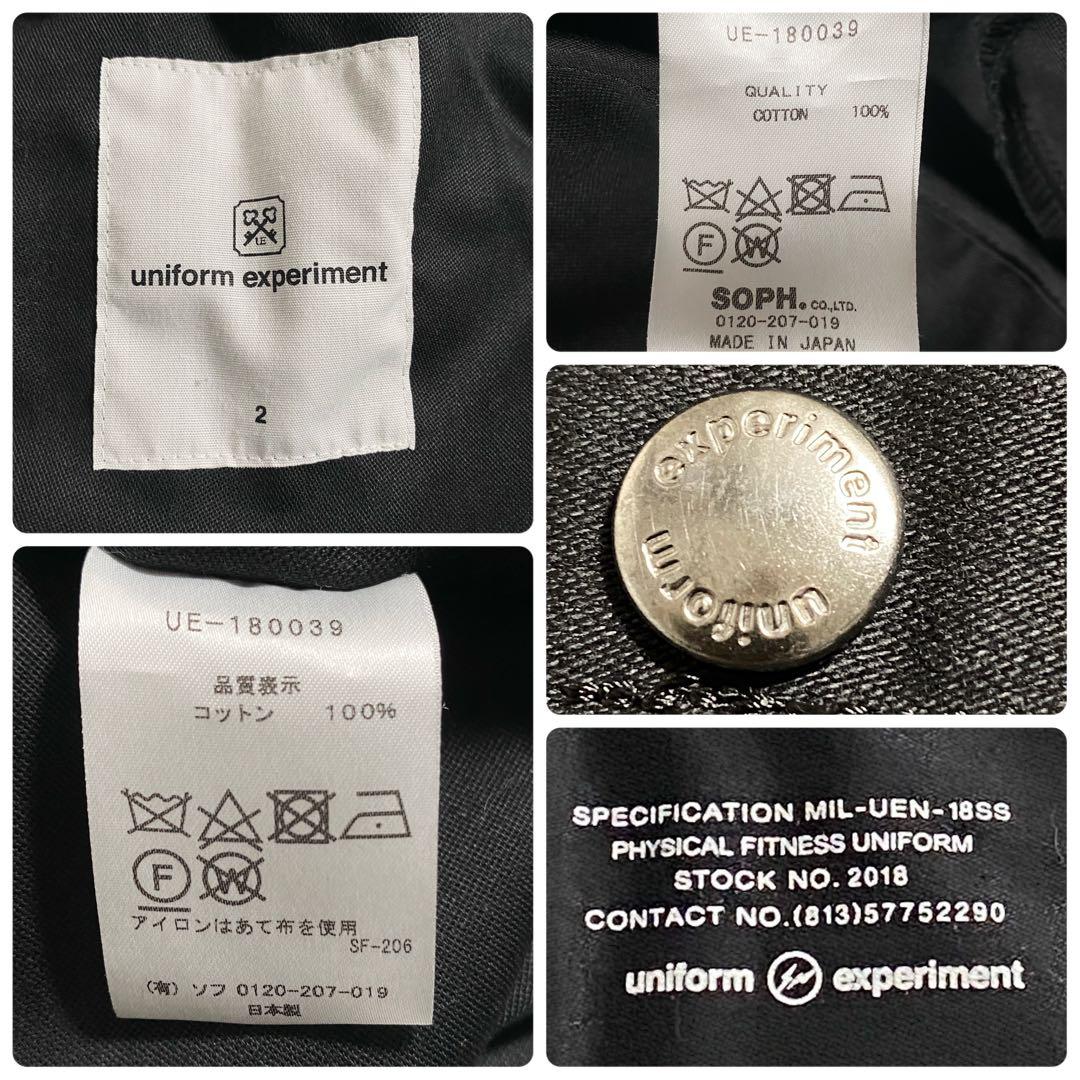 B18174 美品 UE×FRGMT スタンドカラーモッズコート 黒2