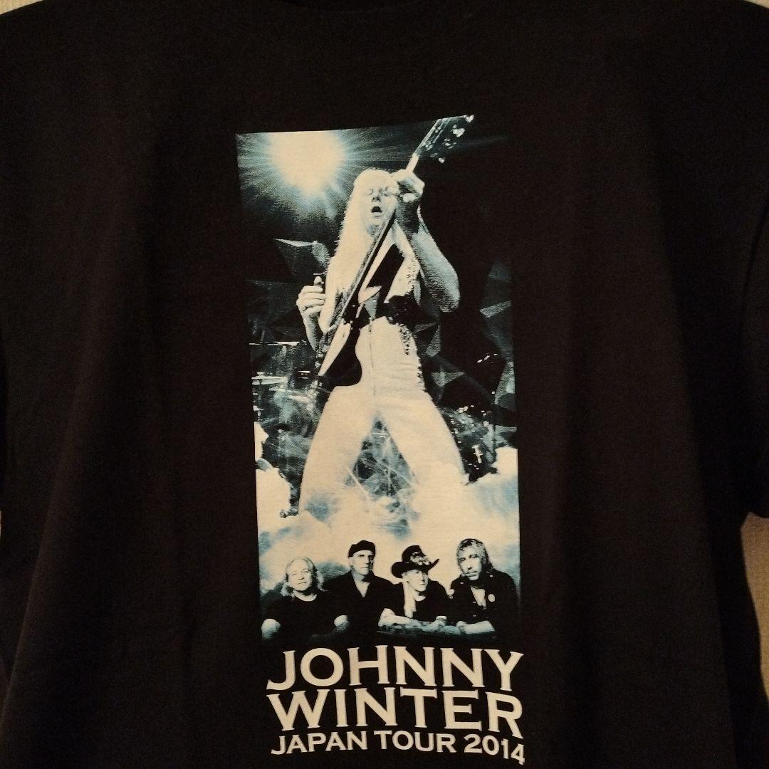 メンズ　バンT　ジョニー・ウィンター　SizeXL　2014　ジャパンツアー