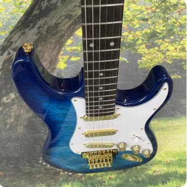 緊急値下げ　新品圧巻！！　ブルーキルトTOP　ストラト・キャスター