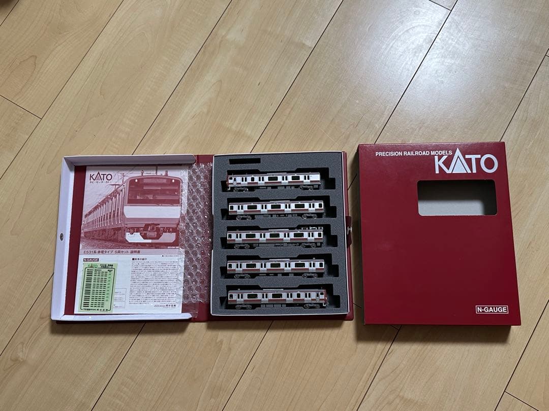 KATO E531系 赤電タイプ 付属編成5両＋安全確認カメラパーツ
