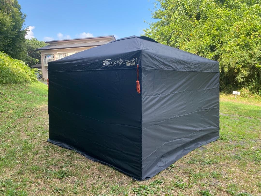 FIELDOOR ワンタッチタープテント 強化版(3.0×3.0)幕4枚付き
