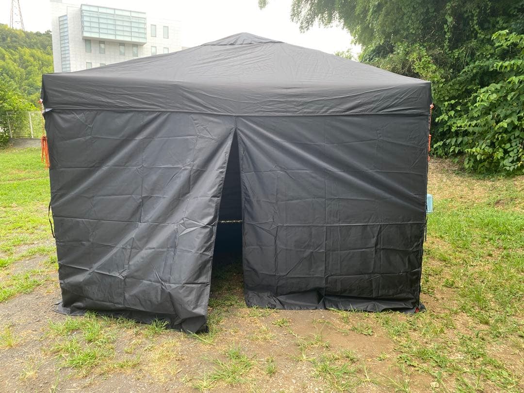 FIELDOOR ワンタッチタープテント 強化版(3.0×3.0)幕4枚付き