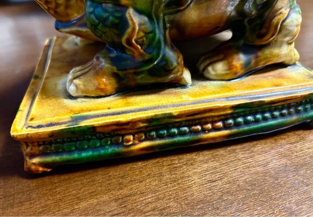 中国骨董 唐三彩 時代物 交趾大亀陶芸