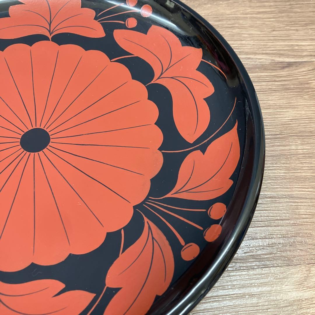 D-5 昭和レトロ 伝統工芸 漆器 菓子鉢 菓子器 2点セット 水澤木製