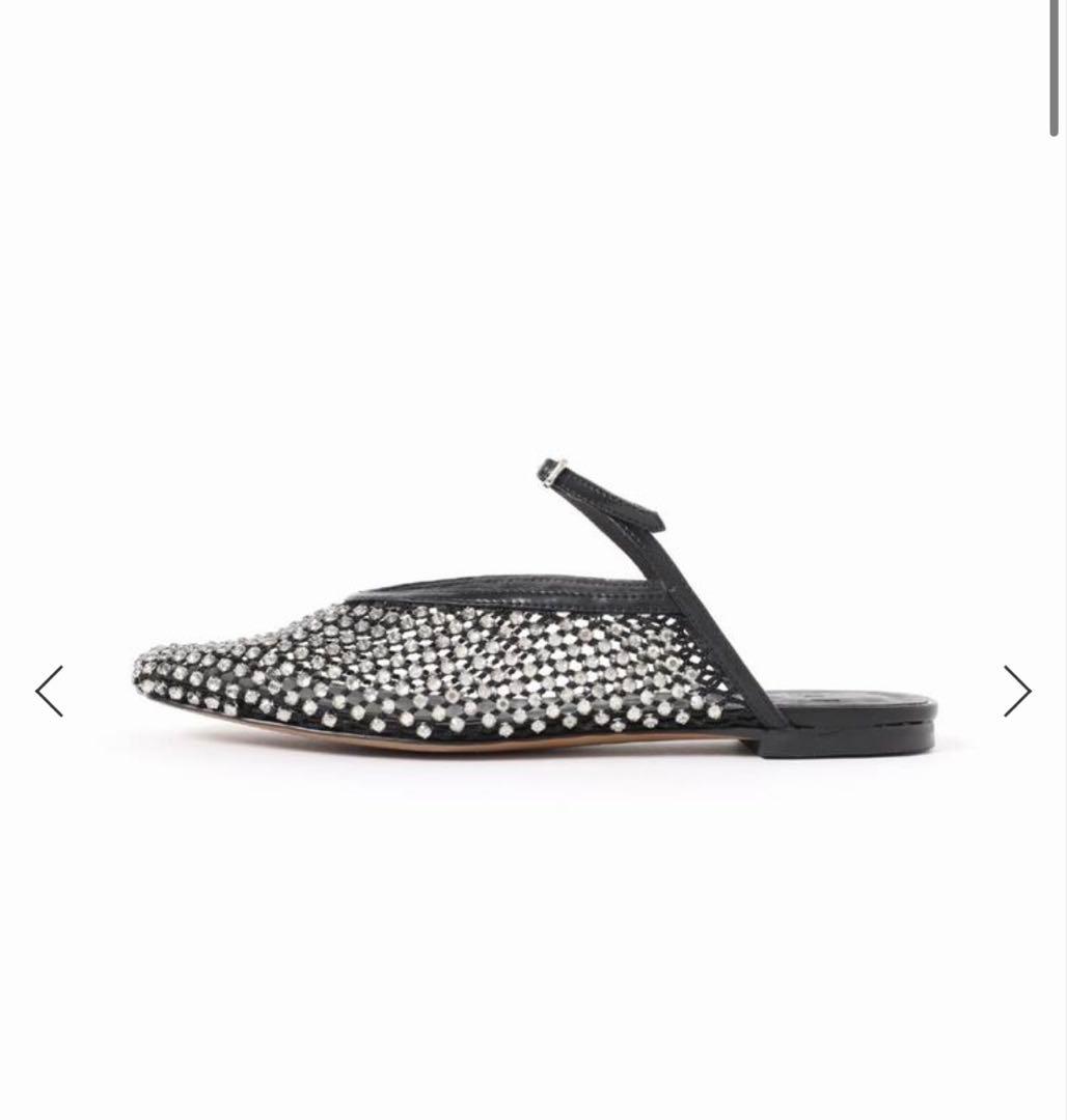 新品⭐︎完売したGRISEビジューネットミュール ブラックM