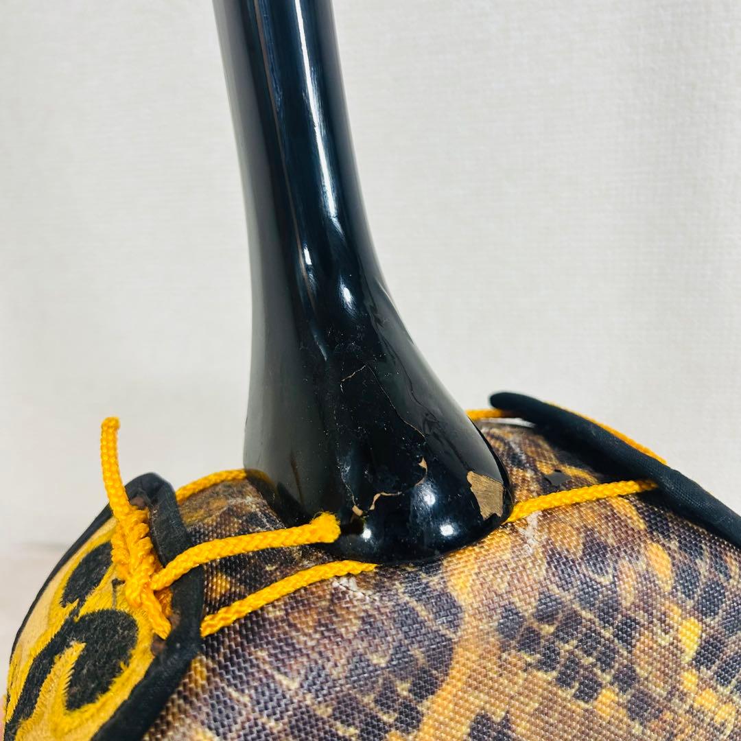 沖縄三線 三味線 人工革 合皮 ヘビ柄　ハードケース付 またよし　弦楽器