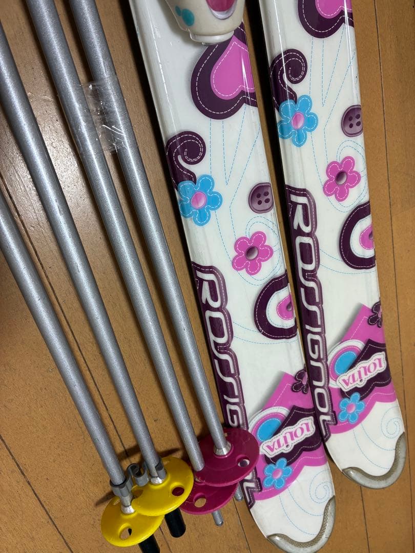 美品スキーセット ロシニョール130cm靴22か23cm身長135〜155cm用