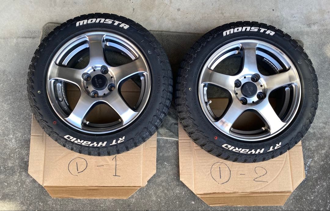 MONSTA 165/65R14 オフロードタイヤ ホイールセット① 2本セット