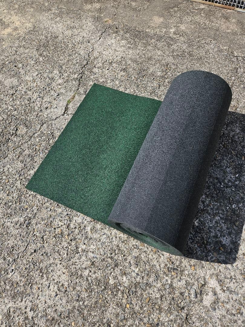 【新品】本格ポリエステル不織布 防草シート(グリーン)厚手　巾1m×30m