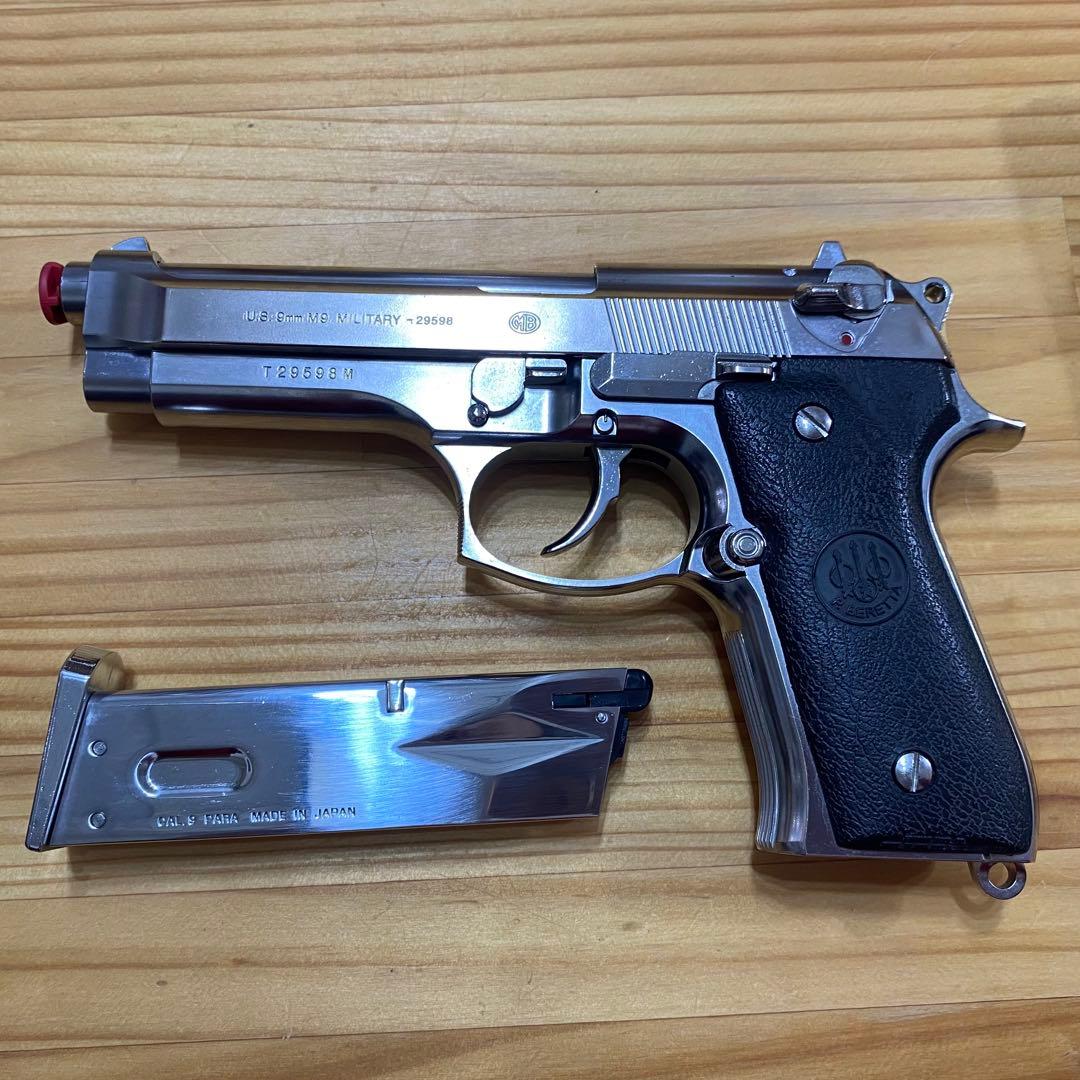 東京マルイ M92F クローム ステンレス ガスガン（社外グリップ）