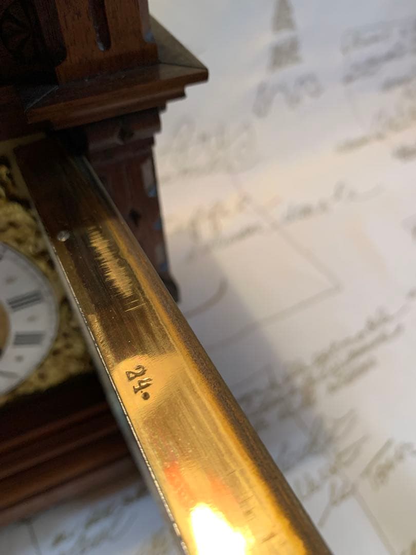 ドイツ製　訳ありアンティーク置時計ウェストミンスターチャイム！美しく鳴ります！