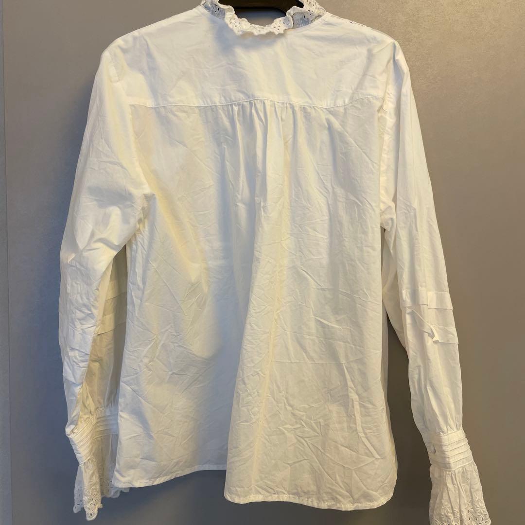 dot and stripes child woman フリル　ブラウス