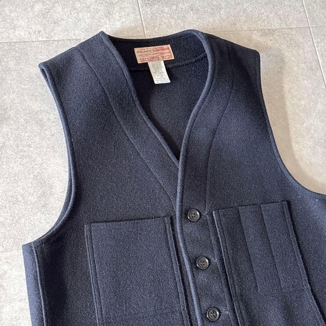 USA製 極美品 フィルソン マッキーノウール ベスト 38 ネイビー