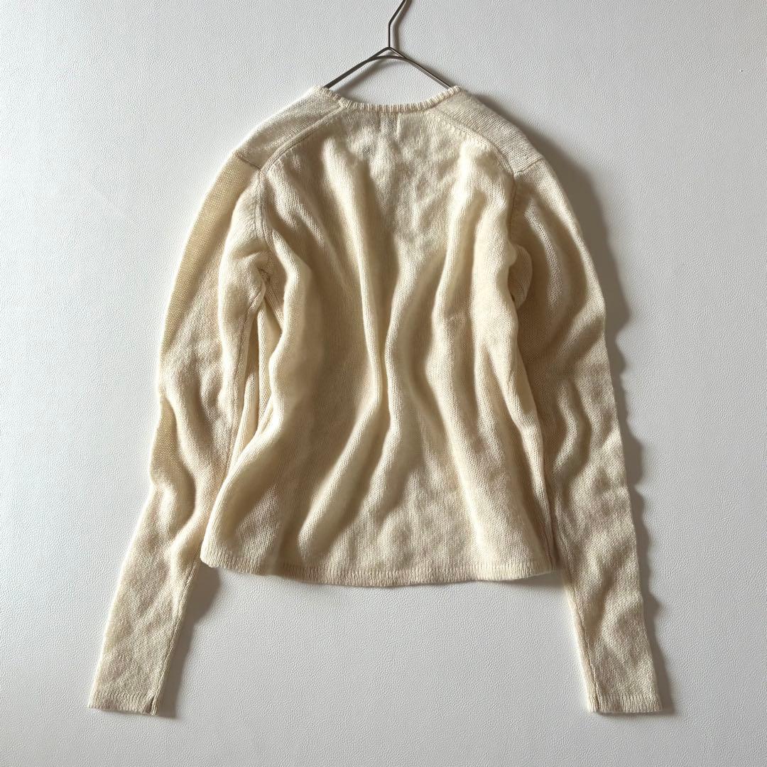 未使用タグ付✨Ron Herman　長袖カーディガン　ピュアカシミヤ100%　白