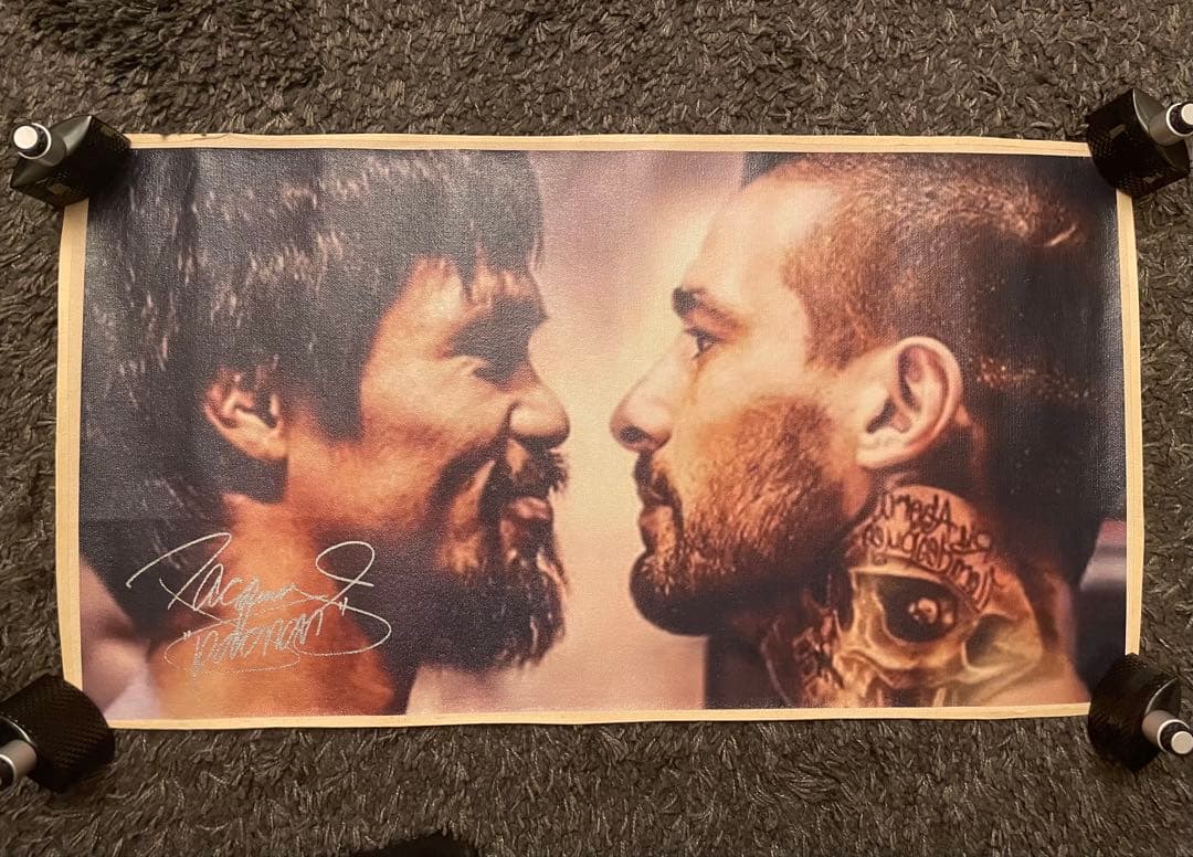 レア　パッキャオ　油絵用キャンパス ポスター　直筆サイン入り