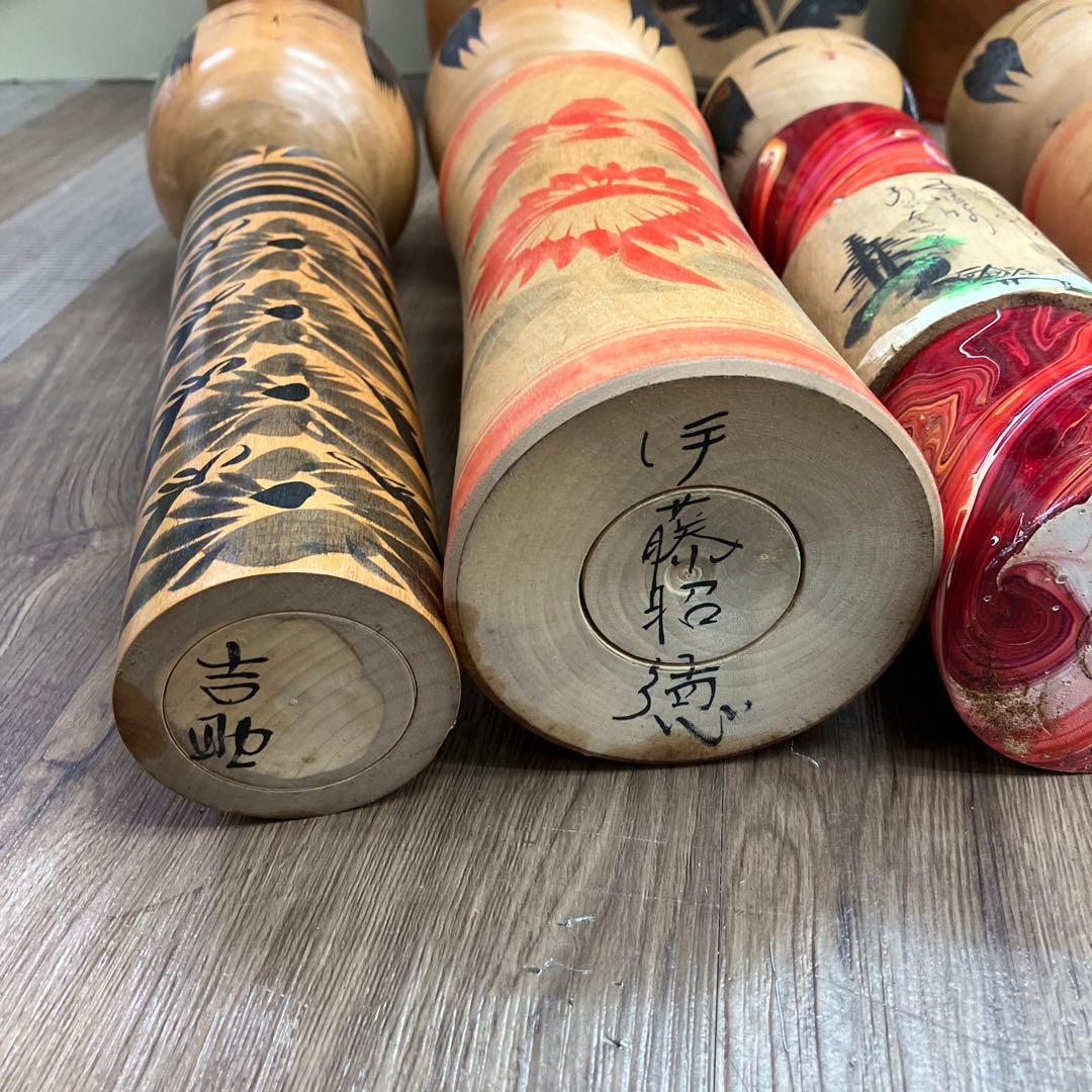 D-2 昭和レトロ 伝統工芸 伝統こけし 12体セット まとめ売り 郷土玩具