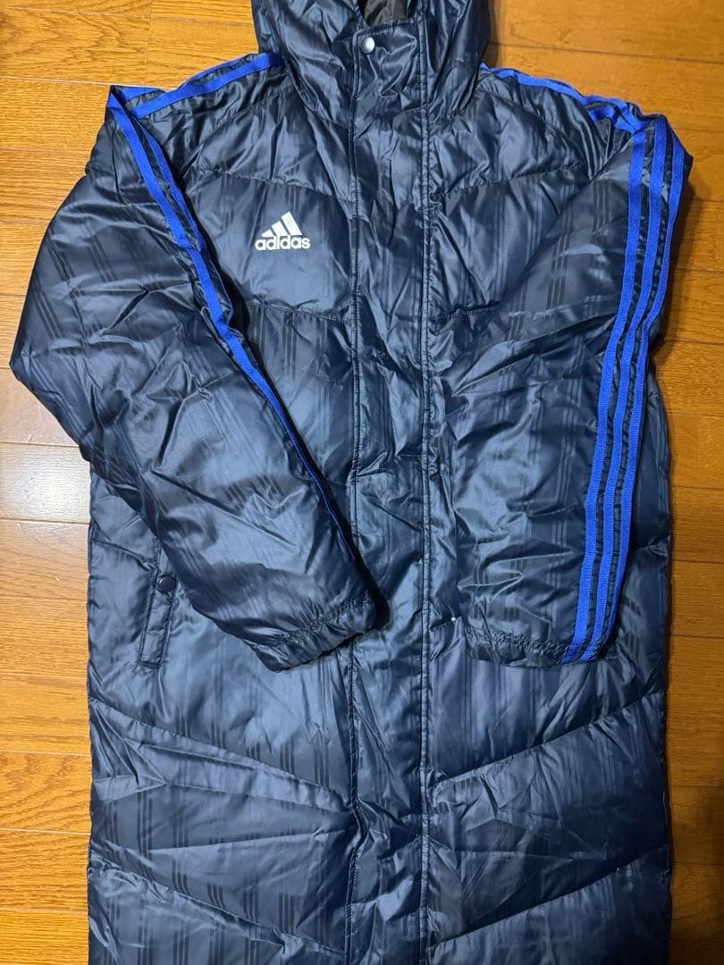 adidas ベンチコート s ネイビー