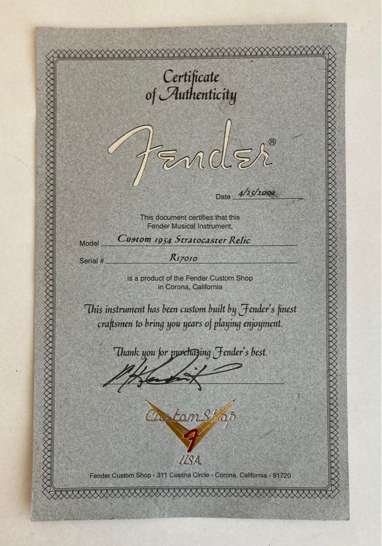 Fender Custom Shop マーク・ケンドリック　ストラトキャスター