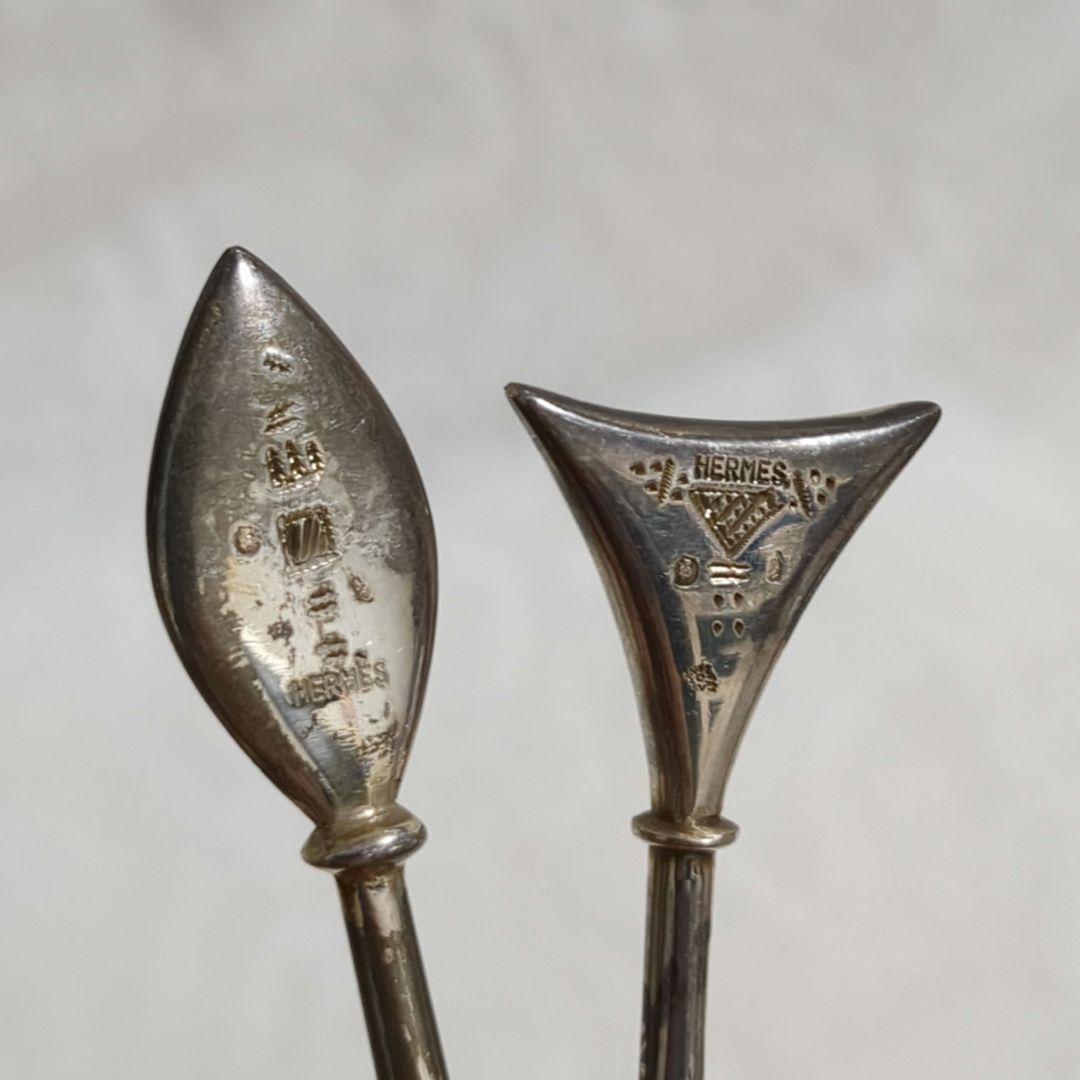 【HERMÈS】希少品 ヴィンテージ ティースプーン ロゴ刻印あり エルメス