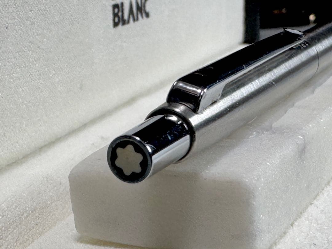 【新品同様】MONT BLANC 1990S シルバーボールペン　スリムライン