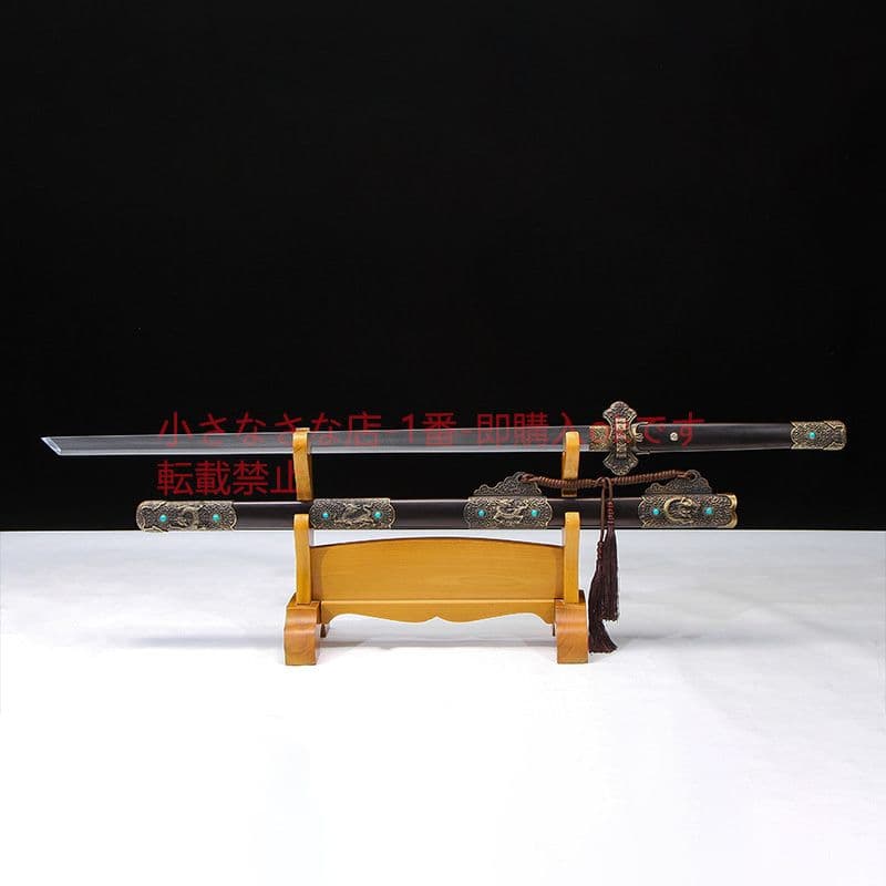 キリン唐横刀二級黒檀模様鋼 古兵器 武具 刀装具 日本刀 模造刀 居合刀