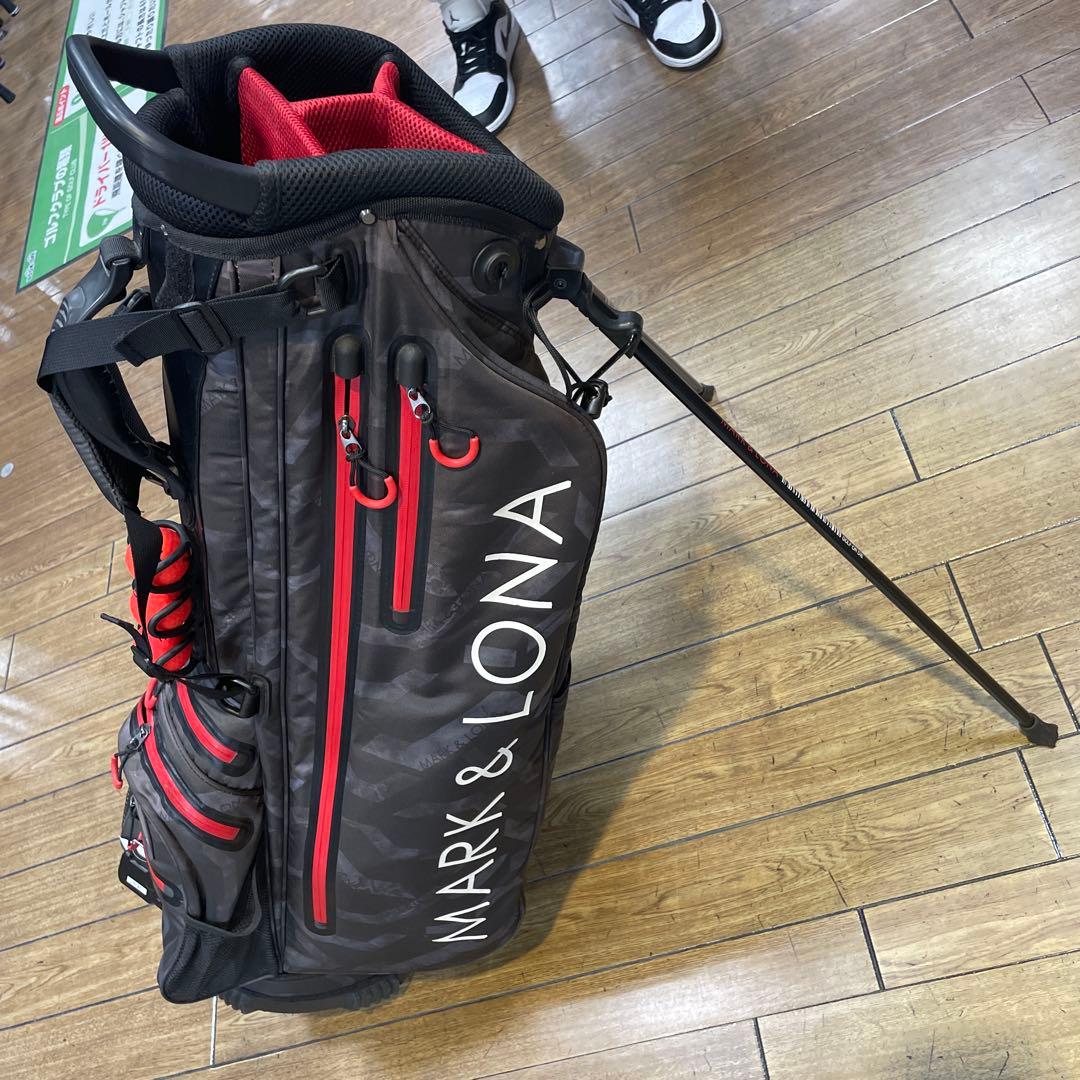 MARK & LONA キャディバッグ ブラック/レッド