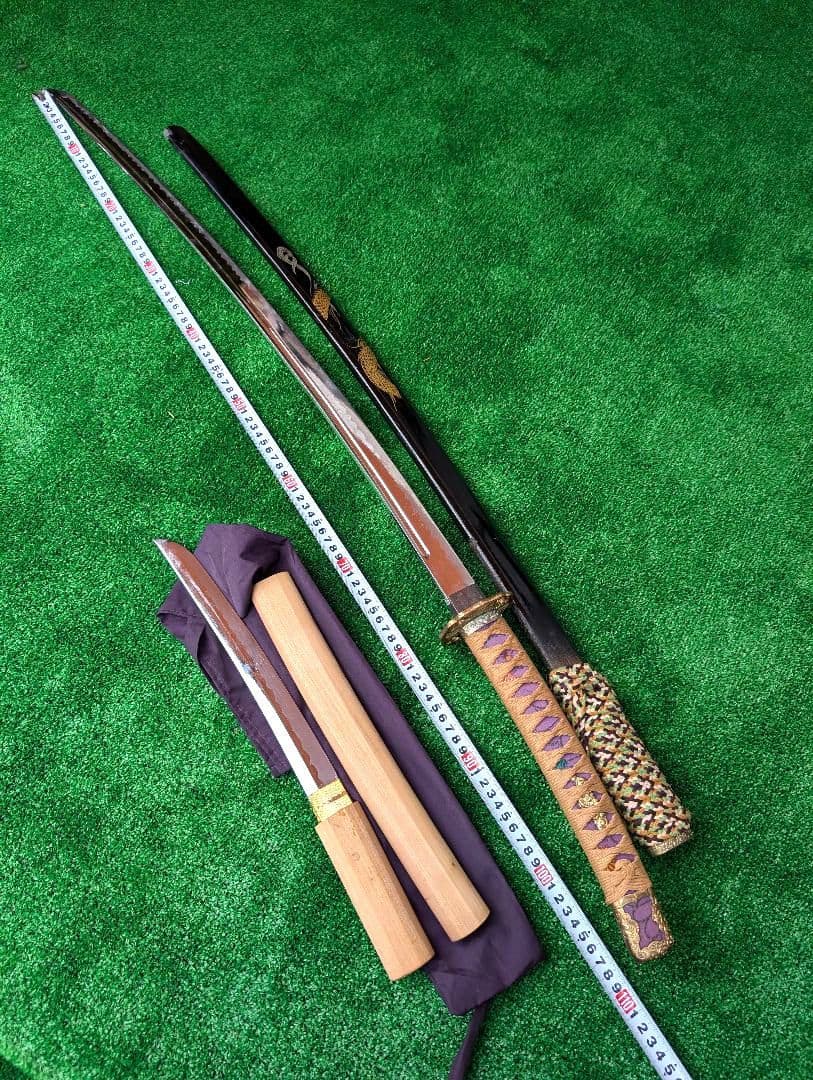 模造刀 模擬刀 短刀 武具 コスプレ 居合刀 置物 小刀 脇差し 　2本セット