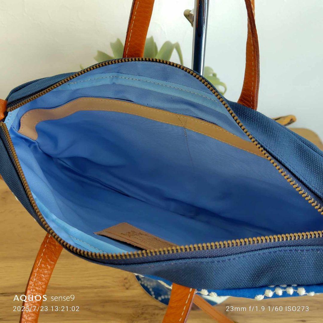 ミナペルホネン/2025tambourineタンバリンブルー/ラウンドMサイズ