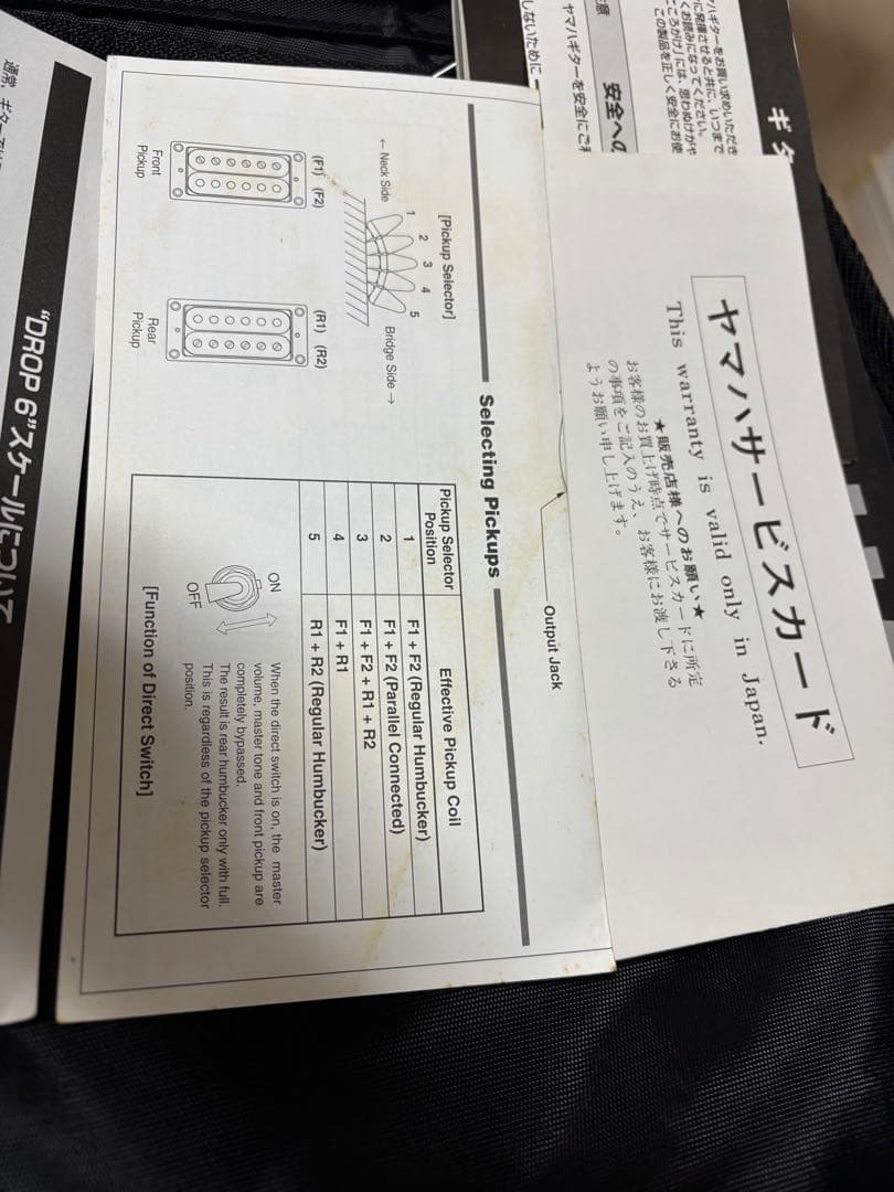 YAMAHA RGX-420S-DS ￼Drop 6