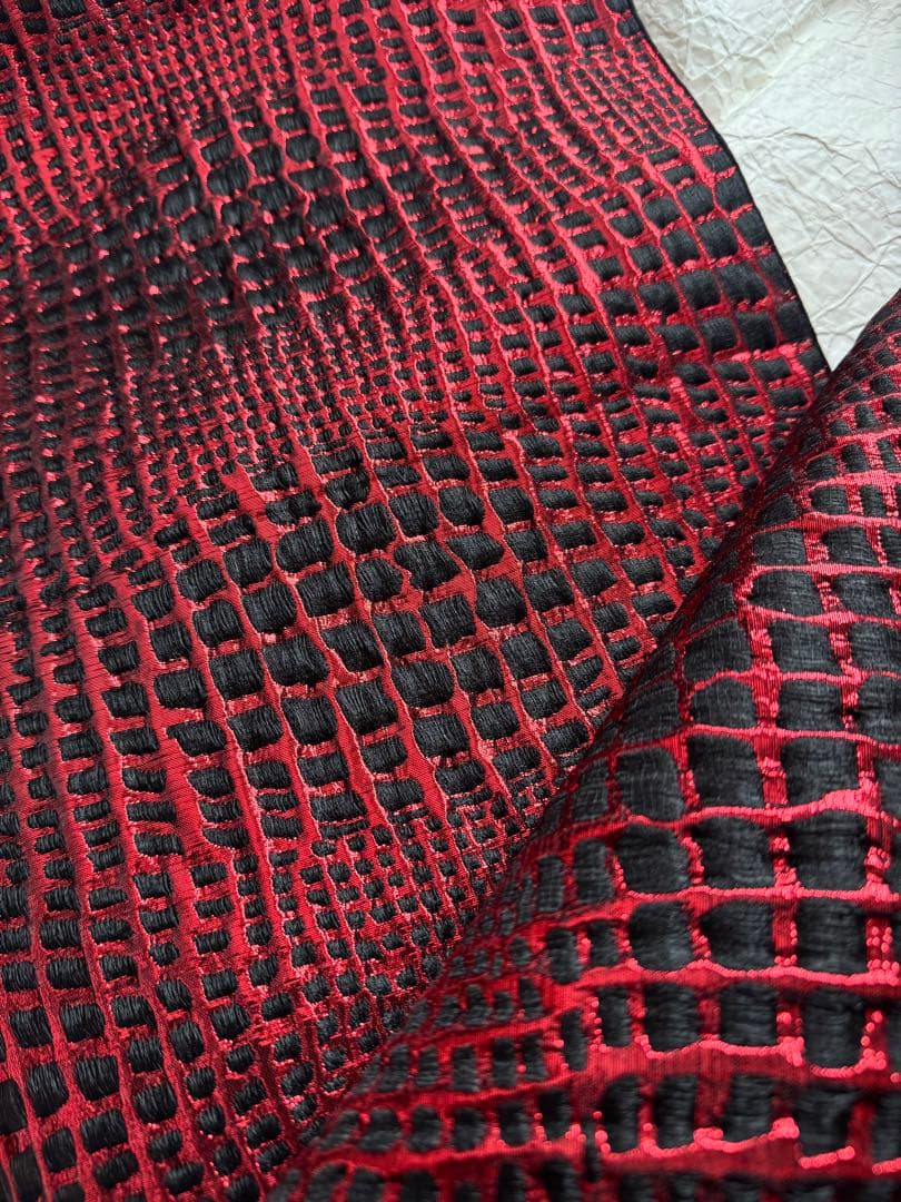 大人兵児帯　【スノーホワイト】【レッドメタル】のセット