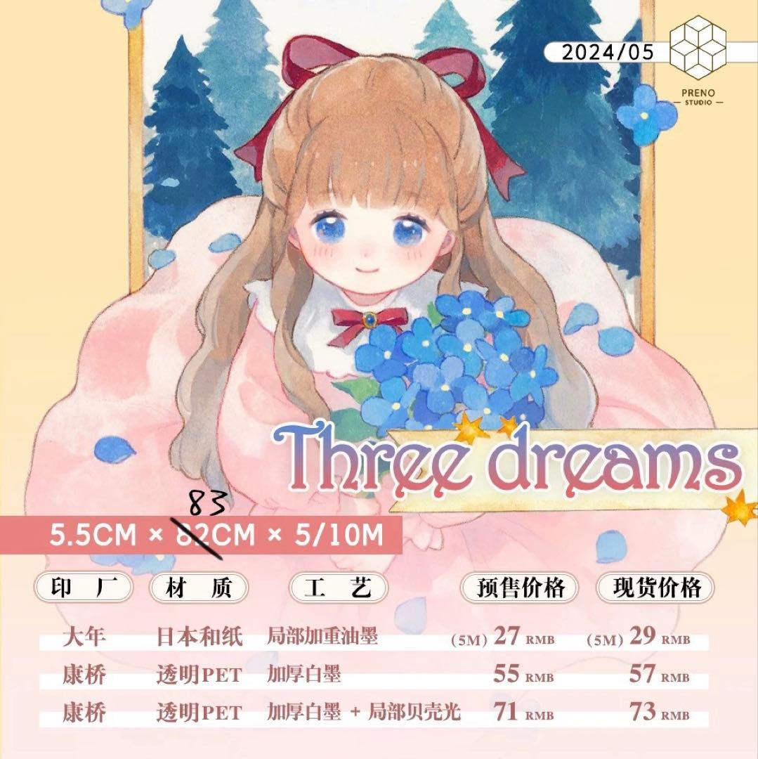 Three dreams 海外 マスキングテープ 人物 マステ 2670円