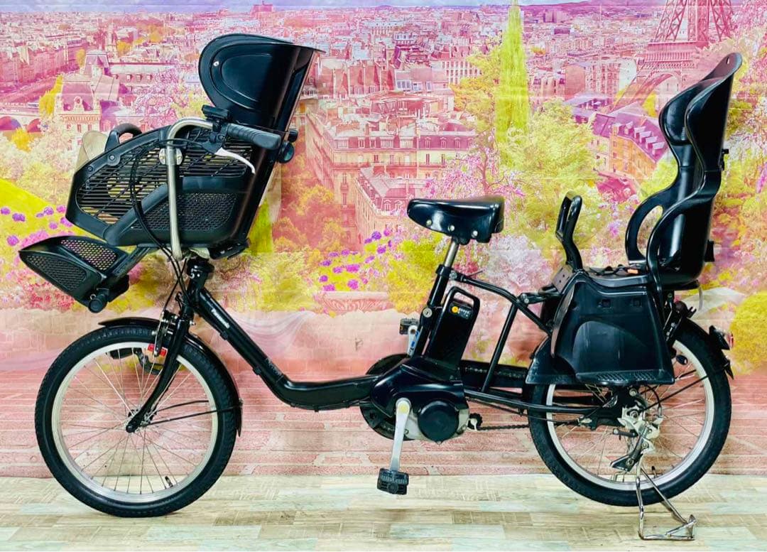 K1980 電動自転車パナソニック子供乗せ 20インチ 8Ah ブラック