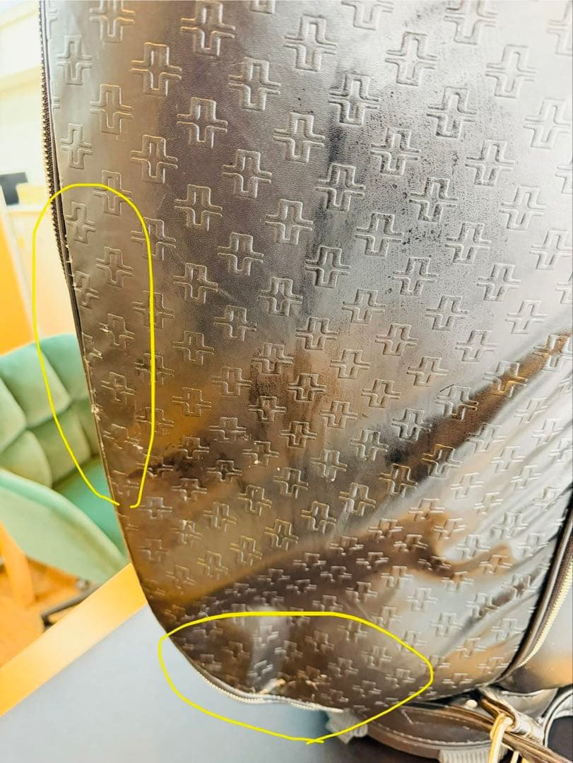 J.Lindeberg リンドバーグ キャディバッグ ゴルフ 黒 ロゴ型押し