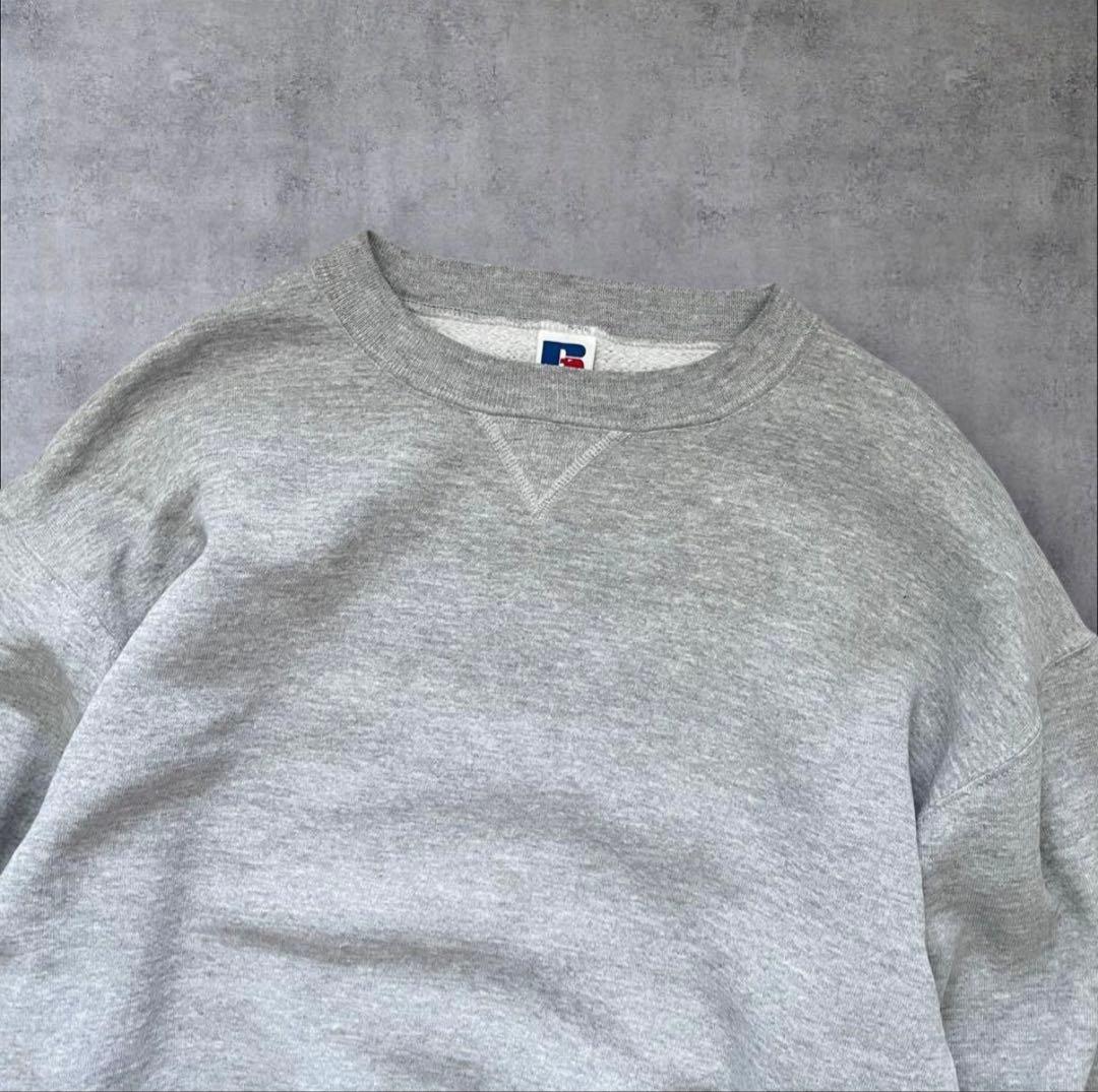 美品！90s USA製 Russell 無地ブランクスウェット グレー
