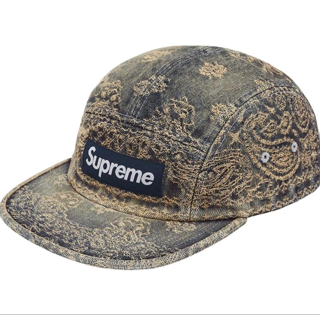 帽子 supreme Bandana Jacquard Denim Camp cap