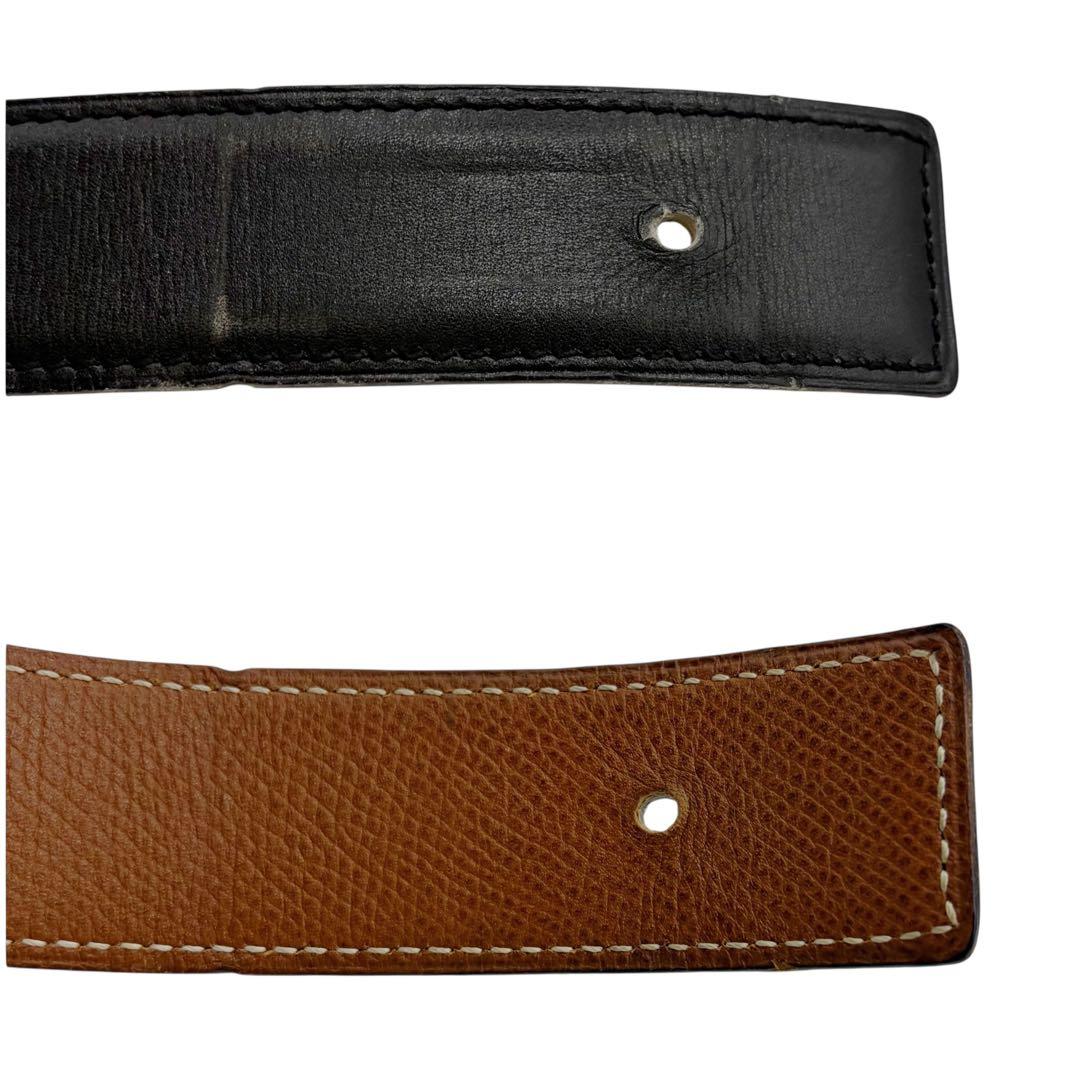 ⭐️良品⭐️ エルメス レザー ベルト 70 ブラウン ブラック