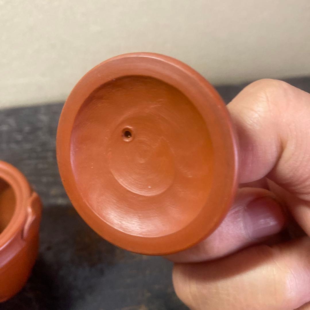 杉江木仙作　常滑急須 小型 朱泥　宝瓶　茶注A