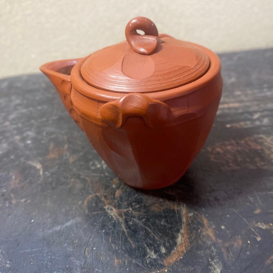 杉江木仙作　常滑急須 小型 朱泥　宝瓶　茶注A