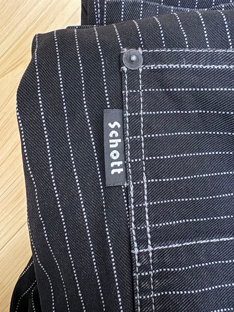 Schottショットオールドヒッコリー オーバーオール　ブラック　Mサイズ