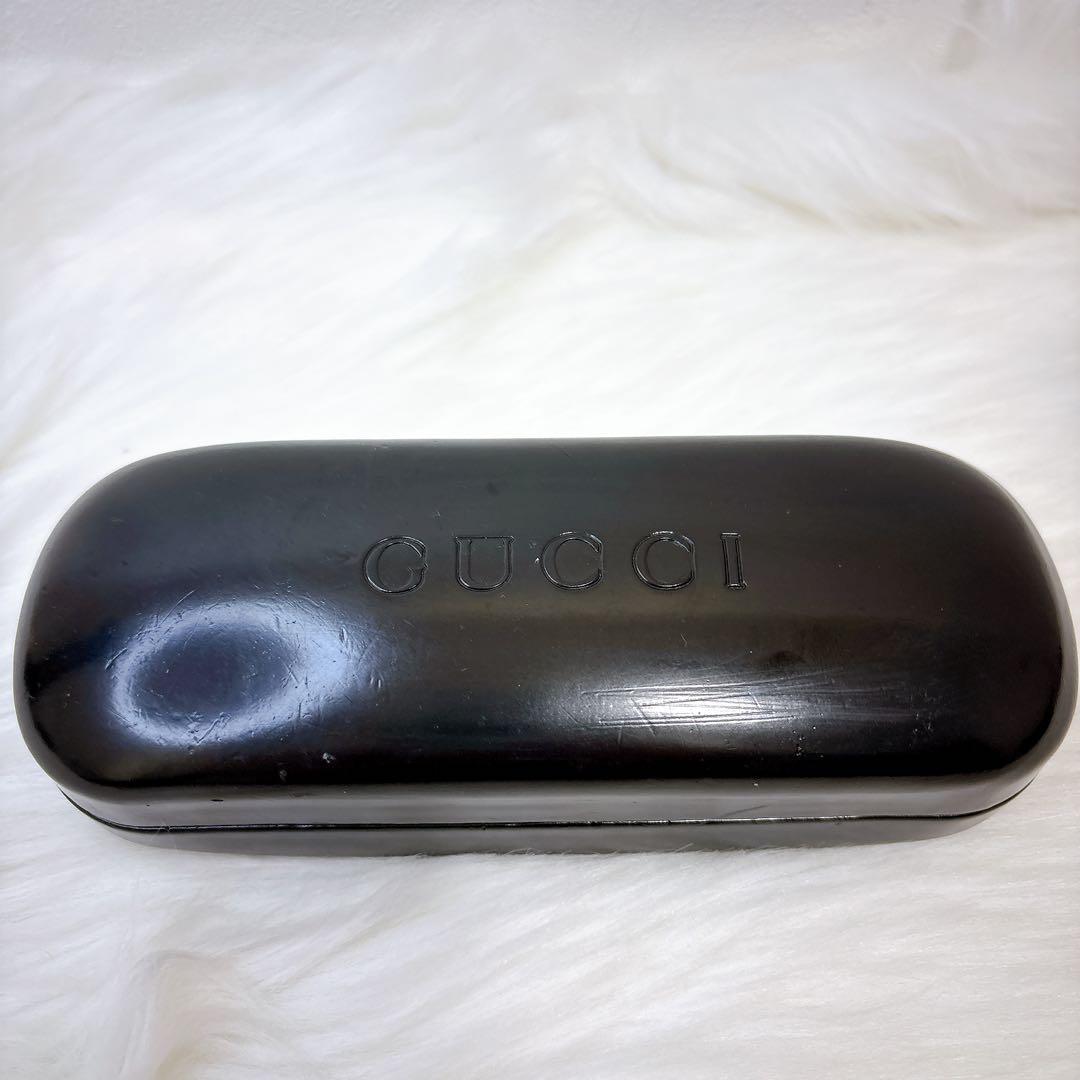 美品✨グッチ　サングラス　ラインストーン　ケース付き　リムレス　ラインストーン