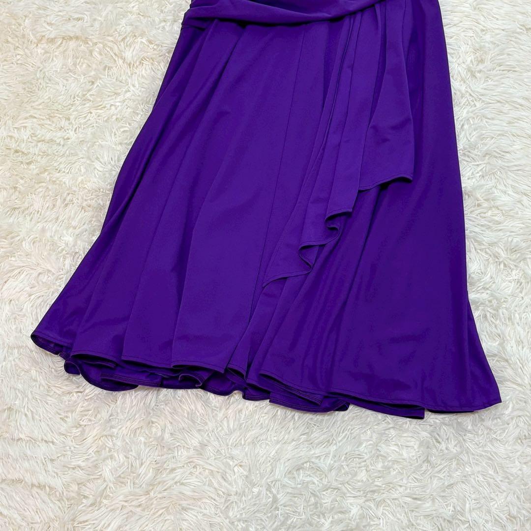 チャコット ロングフレアスカート 社交ダンス アシンメトリー シャーリング 上品