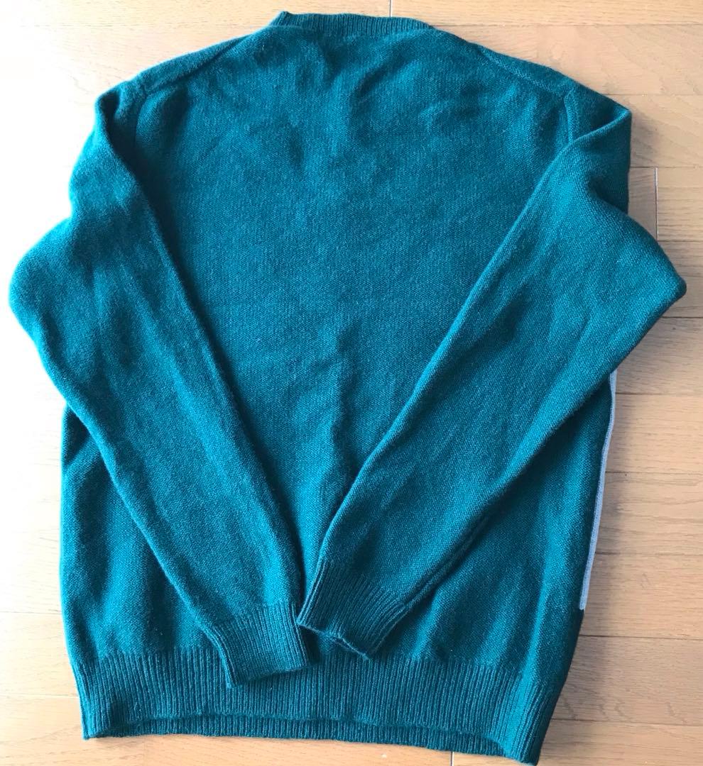 メゾンキツネ　ダークグリーン　Lサイズ　ニットセーター