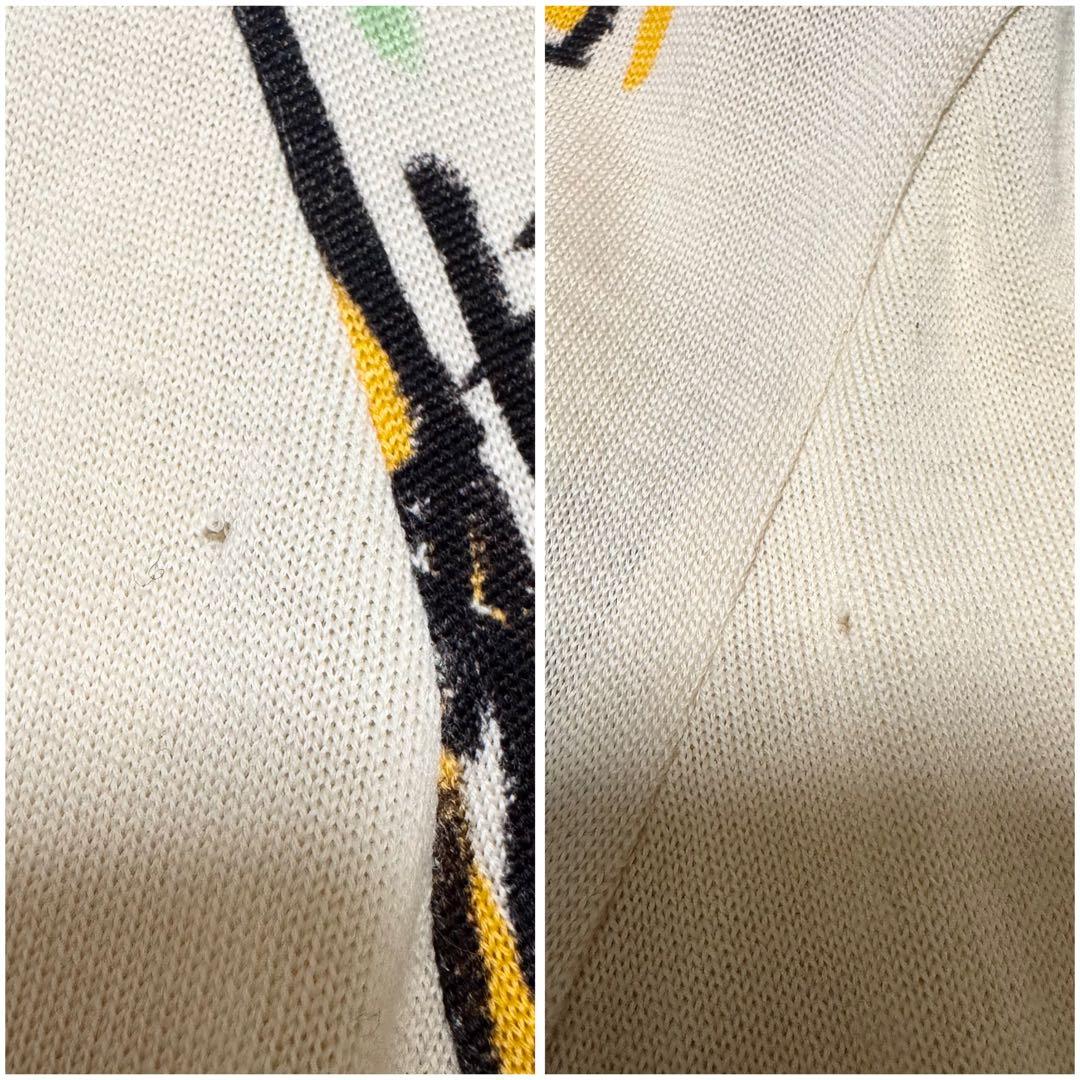 良品✨レオナールスポーツ ニットワンピース 42 ウール100 総柄 上品 希少