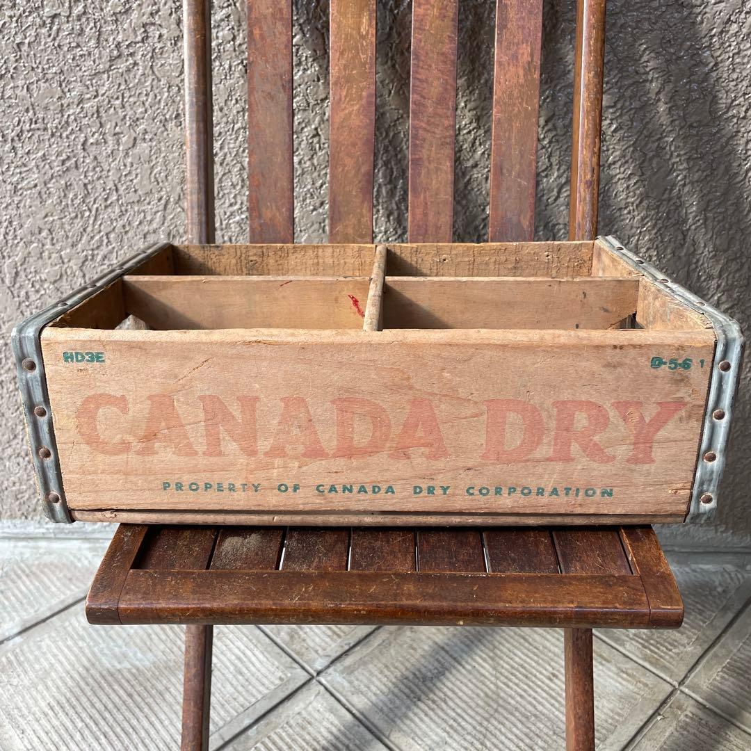 貴重★60s　DRYカナダドライ　ビンテージ木箱ウッドボックスUSA