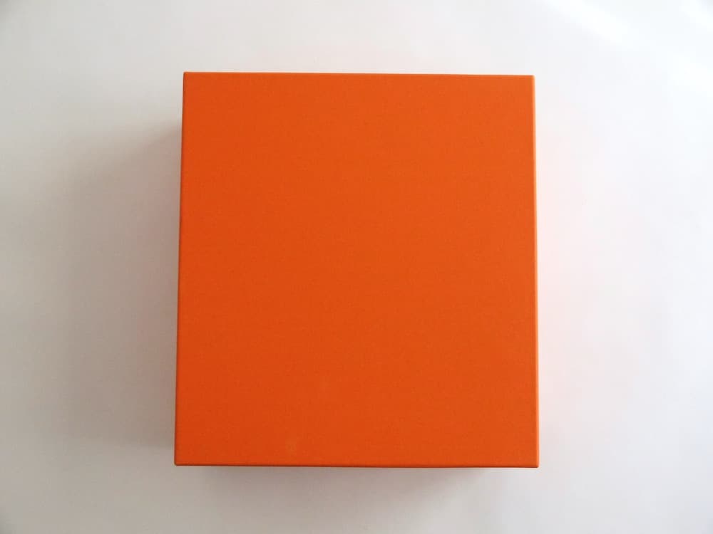 レア！HERMESネイビーボックス空箱 正規品 バーキン25用オレンジボックス