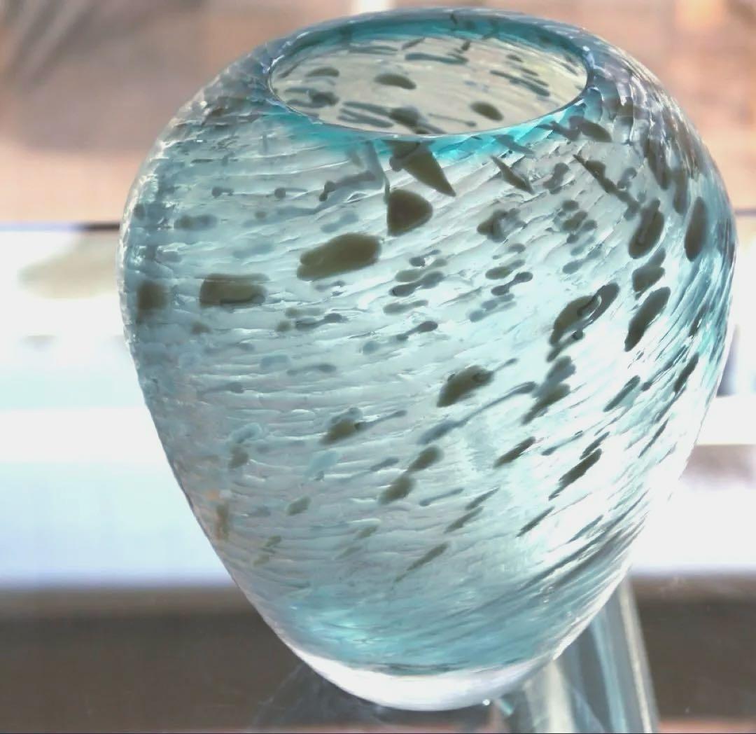 イイノナホ ガラス 作家 花器 フラワーベース　オブジェ